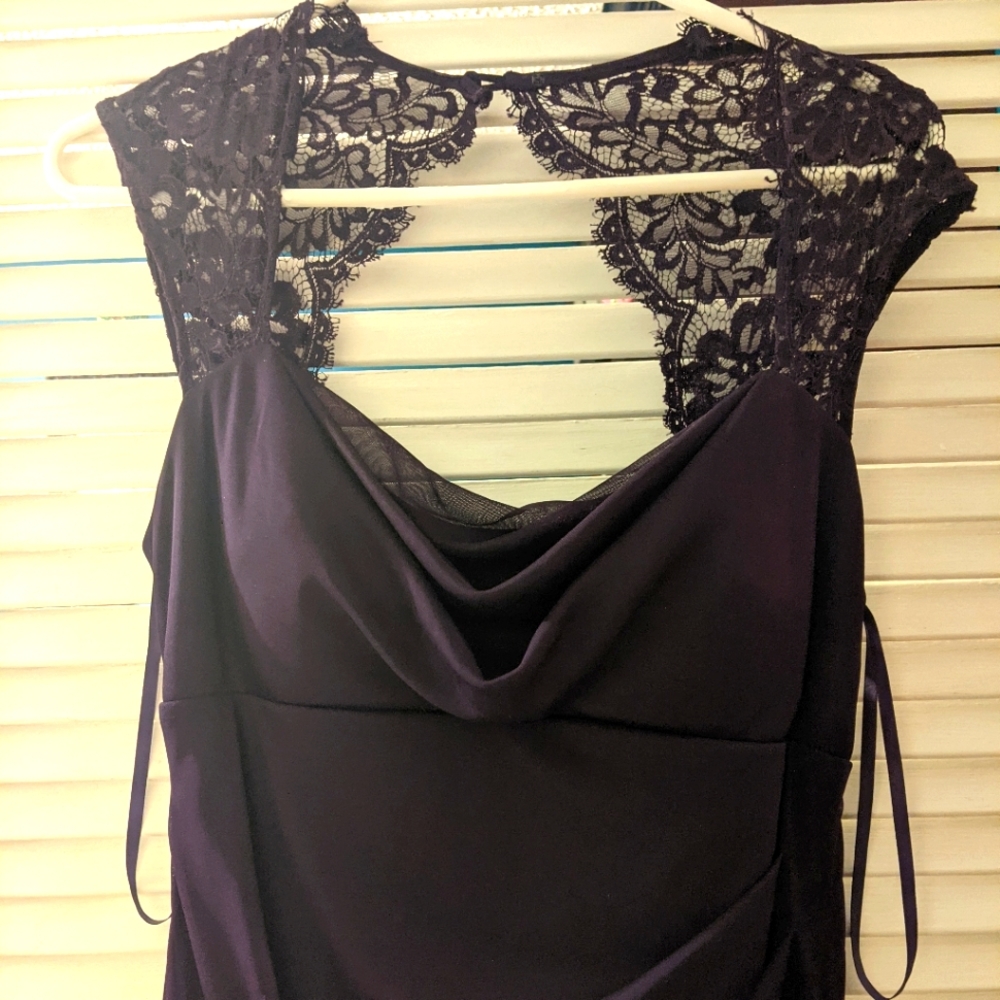 Eggplant full length gown